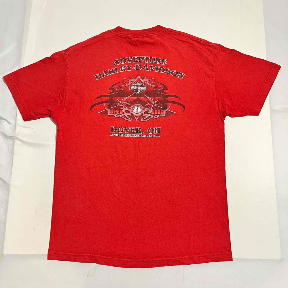 Vintage Harley-Davidson Mens Dover, OH Biker Shield Pocket T-Shirt Size Large